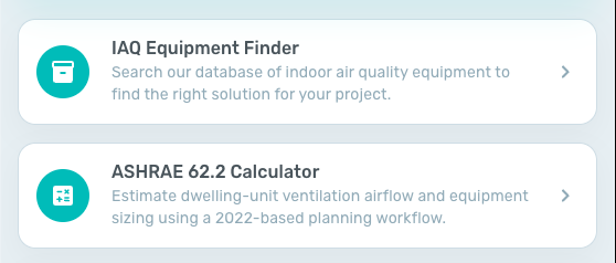 The HAVEN IAQ Equipment Finder - browse residential IAQ equipment